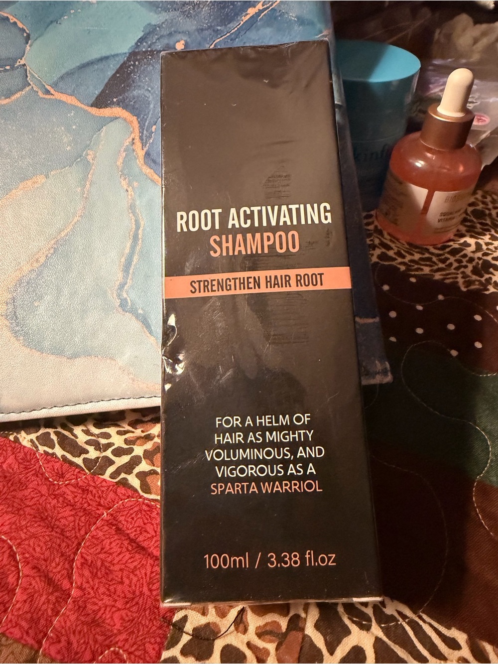 Root Activating Shampoo - Strengthen Hair Root (Black + Rose Gold Accents)